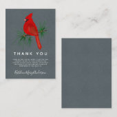 Kardinaal sympathie Funeral Dank je wel Notitiekaartje (Voorkant / Achterkant)