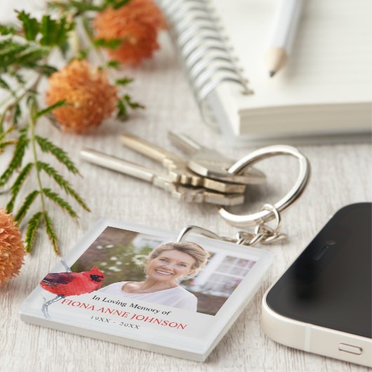 Kardinaal sympathie voor het liefhebben van de fot sleutelhanger (Voorkant Rechts)