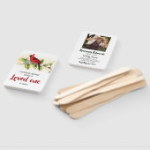 Kardinaal Tweezijdige Foto Begrafenis Dank u Favor Handwaaier (Niet-gemonteerd)