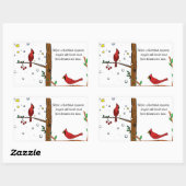 Kardinaal uit hemelengel Rechthoek Stickers (Vel)