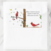 Kardinaal uit hemelengel Rechthoek Stickers (Tas)