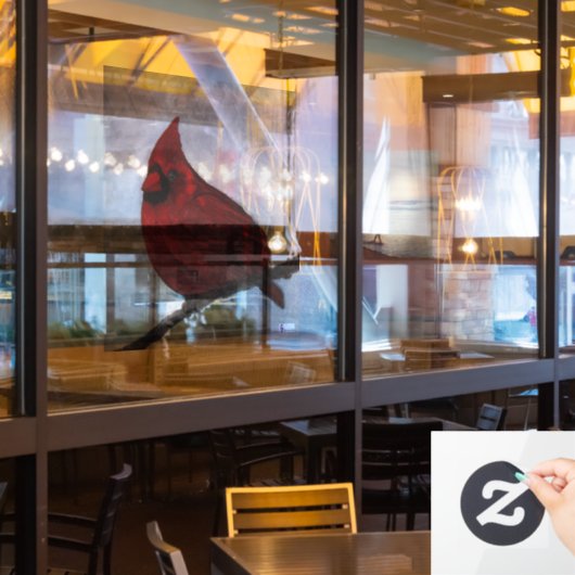 Kardinaal vensterdecaal raamsticker (Restaurant Raam)