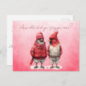 Kardinaal Verjaardag Kaart Hoe oud zei je dat je b (Voorkant / Achterkant)