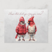 Kardinaal Verjaardag Kaart Hoe oud zei je dat je b (Voorkant)