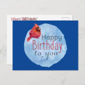 Kardinaal Verjaardagsansichtkaart Briefkaart (Voorkant / Achterkant)