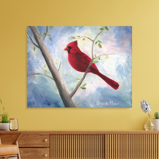 Kardinaal Verpakt Canvas (Insitu (Woonkamer))