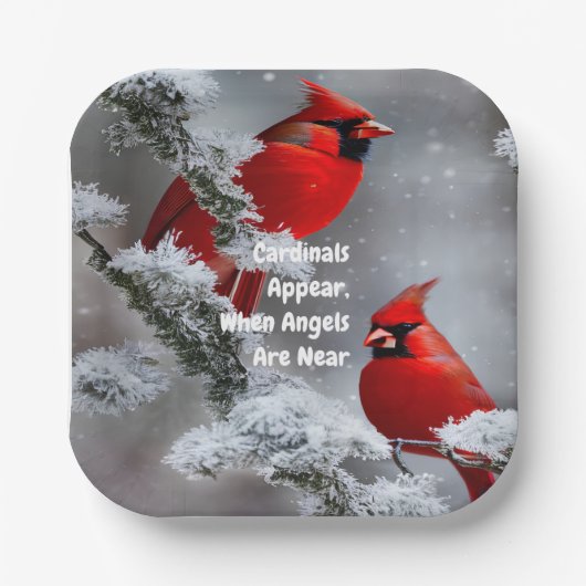 Kardinaal verschijnen engelen in de buurt van Heri Papieren Bordje (Voorkant)