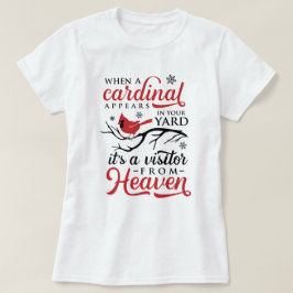 Kardinaal verschijnt bezoeker uit de hemel met Ker T-shirt