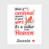 Kardinaal verschijnt op je baard... het is een bez sticker (Vel)