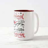 kardinaal verschijnt tweekleurige koffiemok (Voorkant rechts)