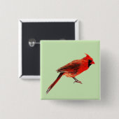 Kardinaal Vierkante Button 5,1 Cm (Voorkant /achterkant)