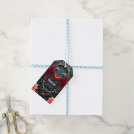 Kardinaal Vleugelig Hart Gotische Romantiek Elega Cadeaulabel