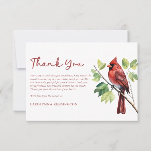 Kardinaal Vogel Begrafenis Memorial Dank u Bedankkaart (Voorkant)