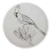 Kardinaal Vogel Custom Keramische knop (Voorkant)