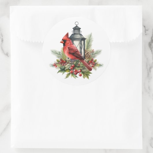 Kardinaal Vogel en  Lantaarn Stickers (Tas)