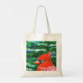 Kardinaal Vogel Rode Kerst Vakantie Vogel Volkskun Tote Bag (Achterkant)