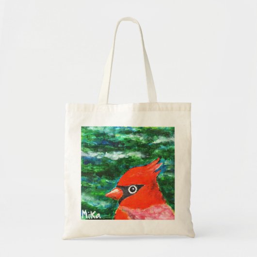 Kardinaal Vogel Rode Kerst Vakantie Vogel Volkskun Tote Bag (Voorkant)