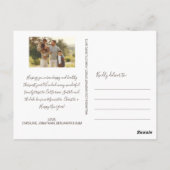 Kardinaal Vogel Vrede Liefde Kerstmis Familie Foto Briefkaart (Achterkant)