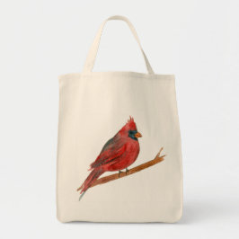 Kardinaal Vogel Waterverf Schilderen Wildlife Tote Bag