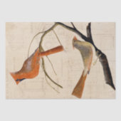 Kardinaal Vogelhuis Blauwdruk Decoupage Rood Tissuepapier (Voorkant)