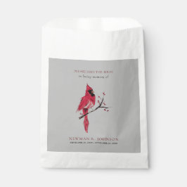 Kardinaal vogelpakket begrafenis Memorial Bedankzakje