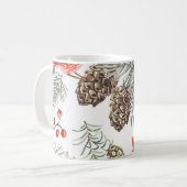 Kardinaal Vogels Kerst Patroon Koffiemok (Voorkant links)