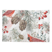 Kardinaal Vogels Kerst Patroon Kussensloop (Achterkant)