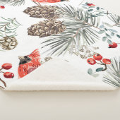 Kardinaal Vogels Kerst  Patroon Sherpa Deken (3/4)