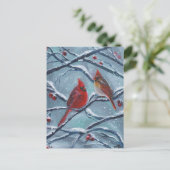 Kardinaal vogels winter door Renee Lavoie Briefkaart (Staand voorkant)