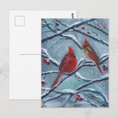 Kardinaal vogels winter door Renee Lavoie Briefkaart (Voorkant / Achterkant)