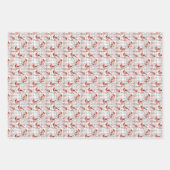 Kardinaal Vogels Winter Kerstmis Tartan Plaid 2 Inpakpapier Vel (Voorkant 3)