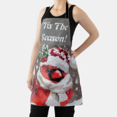 Kardinaal Vogelsjaal & Pet in Sneeuwkerst Schort (Insitu)