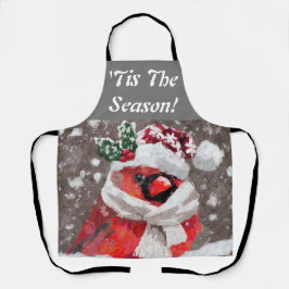 Kardinaal Vogelsjaal & Pet in Sneeuwkerst Schort