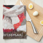 Kardinaal Vogelsjaal & Pet in Sneeuwkerst Theedoek (Quarter Fold)