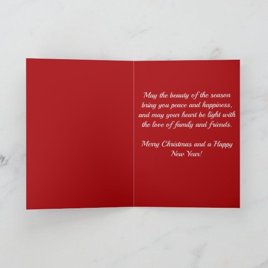 Kardinaal Vogelsjaal Pet Sneeuwvakantie Kaart (Binnen)