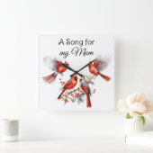 Kardinaal-vogelwandklok Vierkante Klok (Huis)