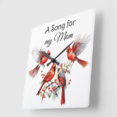 Kardinaal-vogelwandklok Vierkante Klok (Hoek)