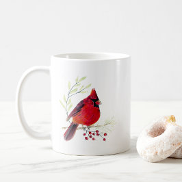 Kardinaal-vogelWaterverf Art Coffee-Mok Koffiemok