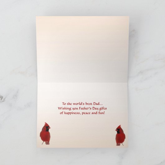 Kardinaal voor Vaderdag Kaart (Binnen)