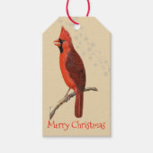  kardinaal Vrolijk Kerstfeest Cadeaulabel (Voorkant)