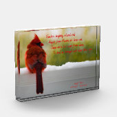 Kardinaal w/Bezoeker uit hemelgedicht (aanpasbaar) Fotoblokken (Links)