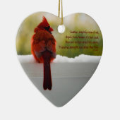 Kardinaal w/bezoeker van het hemelgedicht () keramisch ornament (Rechts)