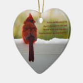 Kardinaal w/bezoeker van het hemelgedicht () keramisch ornament (Links)