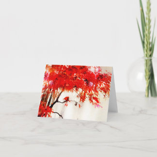 Kardinaal Wenskaarten, Vogel wenskaarten Bedankkaart