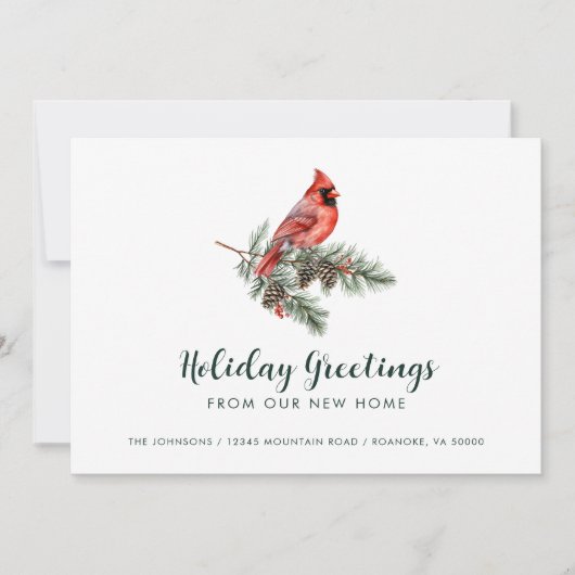 Kardinaal wenst prettige feestdagen vanuit nieuwe  aankondiging (Voorkant)