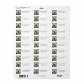 Kardinaal White Blossom Bloemen Fine Art Etiket (Full Sheet)