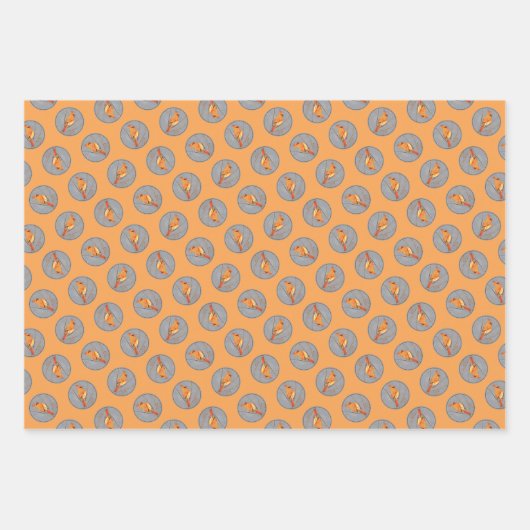 Kardinaal Winter Branch Schilderen Originele Vogel Inpakpapier Vel (Voorkant 3)