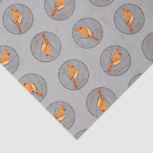 Kardinaal Winter Branch Schilderen Originele Vogel Tissuepapier (Detail)