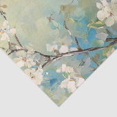 Kardinaal Witte Bloeiende Bloemen Art Decoupage Tissuepapier (Detail)