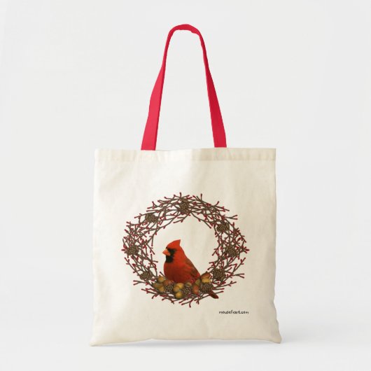 Kardinaal Wreath Canvas tas (Voorkant)